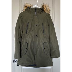 MICHAEL Michael Kors Down Parka in Olive Green